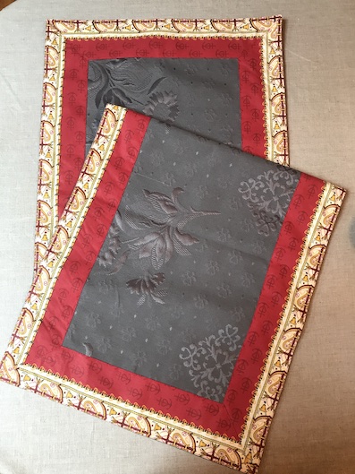 large grey table runner from provence
